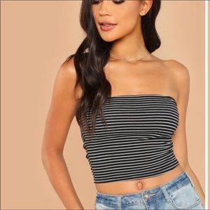 American Eagle Striped Tube Top